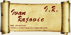 Ivan Rajović vizit kartica